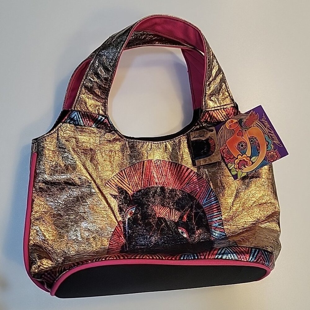 NWT Laurel Burch Embracing Horses Foiled‎ CrossBody M /L Tote Bag NEW